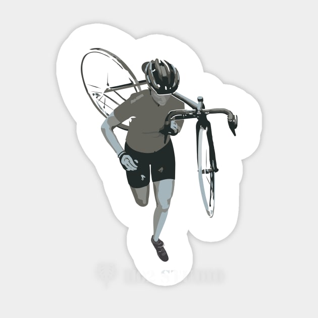 Cyclocross Sticker by at1102Studio